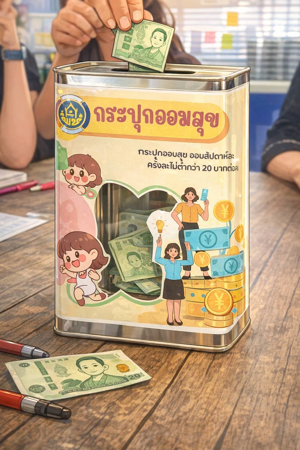 กระปุกออมสุข ภายใต้โครงการ พช.ประโคนชัยใสสะอาด สร้างสุขให้องค์กร